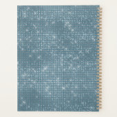 Blauw Groene Tropische Palmboom Glans Planner (Achterkant)