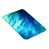 Blauw Groene Veer Abstract Magneet (Rechterzijde)