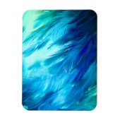 Blauw Groene Veer Abstract Magneet (Verticaal)