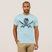 blauw groene vlecht t-shirt (Voorkant volledig)