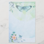 Blauw-groene vlinder  Briefpapier (Voorkant)