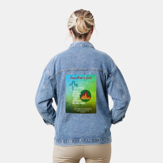 Blauw & Groene Waarheid zal Denim Jasje staan Denim Jacket (Model)