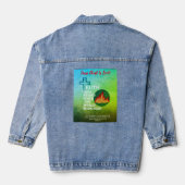 Blauw & Groene Waarheid zal Denim Jasje staan Denim Jacket (Achterkant)