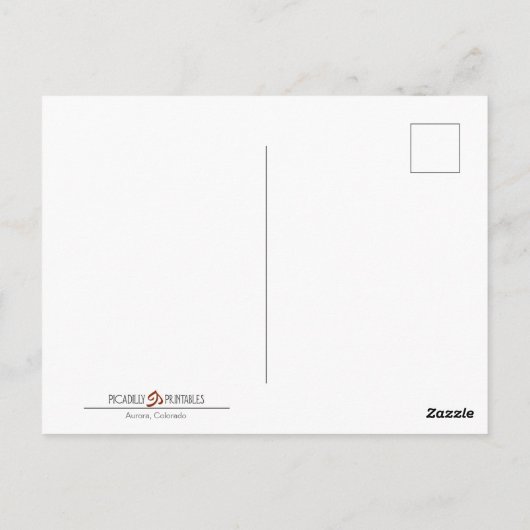 Blauw groene Waterverf Dank u Briefkaarten (Achterkant)