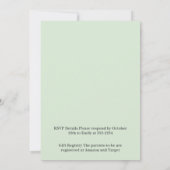 Blauw groene waterverf teddybeer thema uitnodiging (Achterkant)