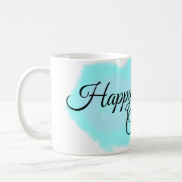 Blauw groene wolken pastel Happy Birthday Modern k Koffiemok