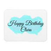 Blauw groene wolken pastel Happy Birthday Modern k Magneet (Horizontaal)