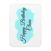 Blauw groene wolken pastel Happy Birthday Modern k Magneet (Verticaal)