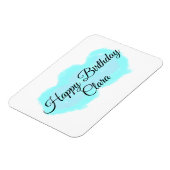 Blauw groene wolken pastel Happy Birthday Modern k Magneet (Linkerzijde)