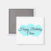 Blauw groene wolken pastel Happy Birthday Modern k Magneet (Voorkant / Achterkant)