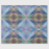 Blauw Groene Zeemeermin Schalen Holografische Deco Cadeaupapier (Vlak)