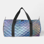 Blauw Groene Zeemeermin Vis Schalen Holografische  Plunjezak (Achterkant)