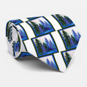 BLAUW-GROENMOUNTAIN FOREST LANDSCAPE STROPDAS (Opgerold)