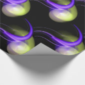 BLAUW GROENWITTE ALIEN PEARLS CADEAUPAPIER (Hoek)