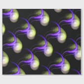 BLAUW GROENWITTE ALIEN PEARLS CADEAUPAPIER (Vlak)