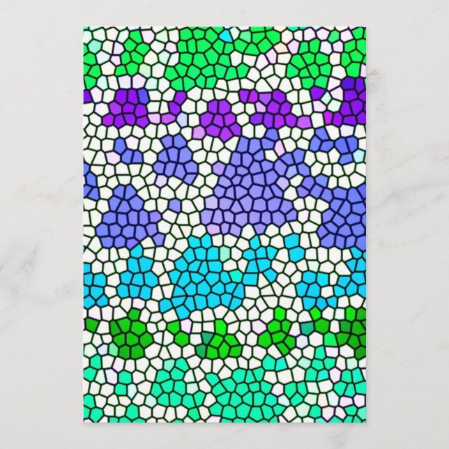 BLAUW GROENWITTE OCEAAN MOSAIC DIGITAL BACKGR (Voorkant)