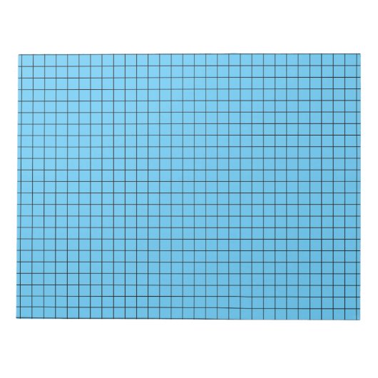 Blauw groot grafiekpapier notitieblok (Voorkant)