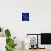 Blauw Grootvader van de bruid Memorial bruiloft Poster (Thuiskantoor)