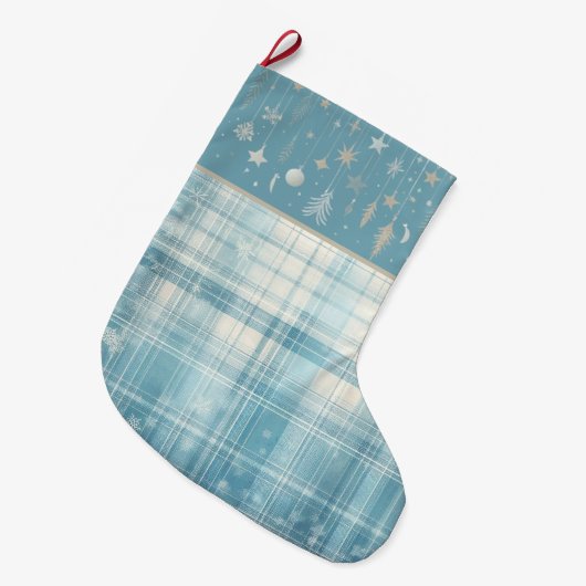 Blauw Grote Kerstsok (Voorkant (Hangend))
