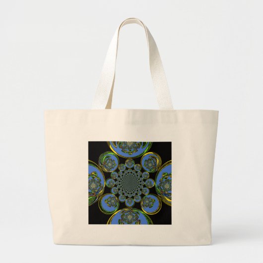  blauw grote tote bag (Voorkant)