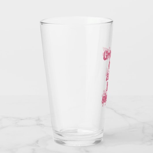 Blauw Growing Old Is niet voor Sissies in Roze Glas (Rechts)