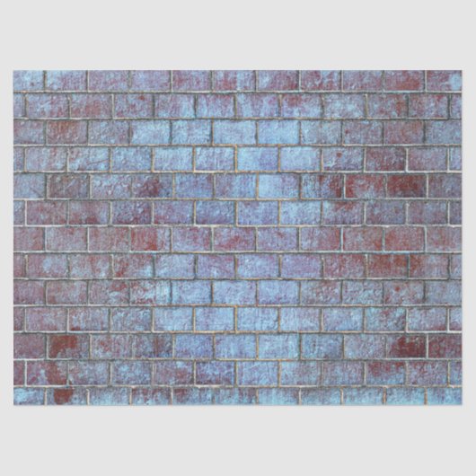 blauw grunge baksteen tissuepapier (Voorkant)