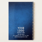 Blauw Grunge Gradiënt Gepersonaliseerde Werknemers Planner (Achterkant)