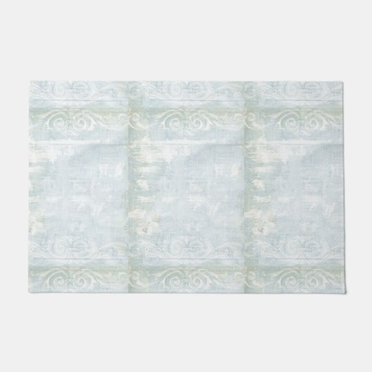 Blauw Grunge Kunst Deurmat (Voorkant)
