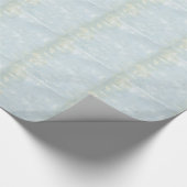 Blauw Grunge Kunst Pagina Cadeaupapier (Hoek)
