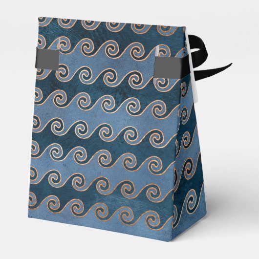 Blauw  Grunge Nautical Bedankdoosjes (Achterkant)