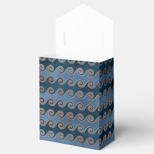 Blauw Grunge Nautical Bedankdoosjes (Geopend)