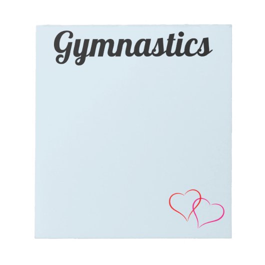 Blauw Gymnastiek Notitieblok (Voorkant)