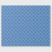 Blauw haaienpatroon cadeaupapier (Vlak)