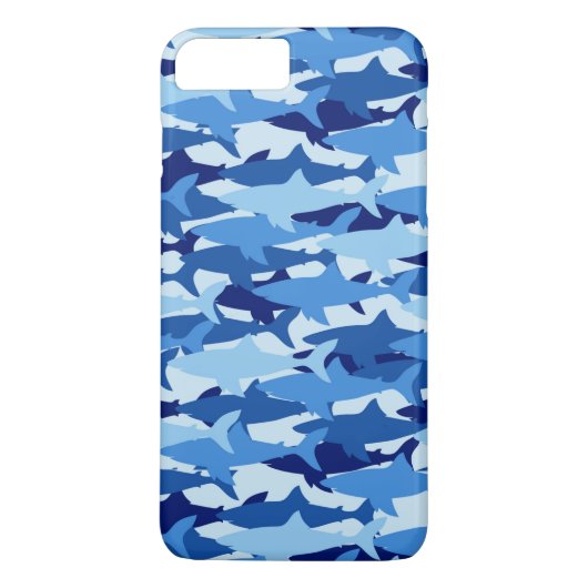 Blauw haaienpatroon Case-Mate iPhone case (Achterkant)