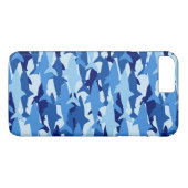 Blauw haaienpatroon Case-Mate iPhone case (Achterkant (Horizontaal))
