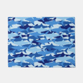 Blauw haaienpatroon deurmat (Voorkant)
