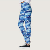 Blauw haaienpatroon leggings (Links)