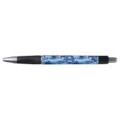 Blauw haaienpatroon | Monogram Pen (Voorkant)