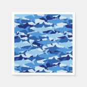 Blauw haaienpatroon servet (Voorkant)