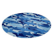 Blauw haaienpatroon snijplank (Hoek)