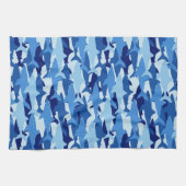 Blauw haaienpatroon theedoek (Horizontaal)
