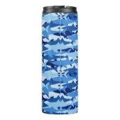 Blauw haaienpatroon thermosbeker (Achterkant)
