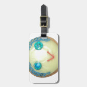 Blauw Haar Emoji Art Print/Grafisch Bagagelabel (Voorkant verticaal)