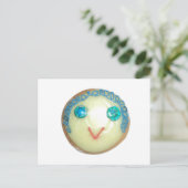 Blauw Haar Emoji Art Print/Grafisch Briefkaart (Staand voorkant)