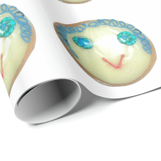 Blauw Haar Emoji Art Print/Grafisch Cadeaupapier (Rol Hoek)