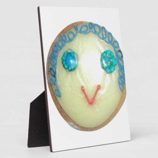 Blauw Haar Emoji Art Print/Grafisch Fotoplaat (Zijkant)