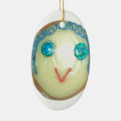 Blauw Haar Emoji Art Print/Grafisch Keramisch Ornament (Rechts)