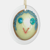 Blauw Haar Emoji Art Print/Grafisch Keramisch Ornament (Rechts)