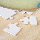 Blauw Haar Emoji Art Print/Grafisch Legpuzzel (Zijkant)