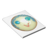 Blauw Haar Emoji Art Print/Grafisch Notitieblok (Schuin)